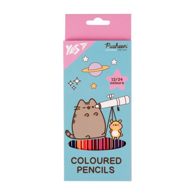 Олівці кольорові "Yes" 24 кол./12 шт /290745/ "Pusheen. Cheek" (1/12/240)