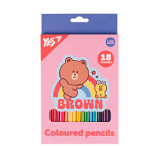 Олівці кольорові "Yes" 18 кол. /290734/ "Line Friends. Choco and Sally" (1/8/160) Олівці кольорові "Yes" 18 кол. /290734/ "Line Friends. Choco and Sally" (1/8/160)
