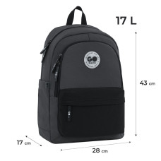 Рюкзак "GoPack" /GO26-141L-4/ Education Teens 141L чорний, сірий (1/10)