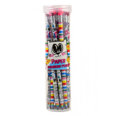 Олівець пр."Yes"/280550/ ECO "Happy colours" паперов з гумкою , 24шт./туба, 2 диз. (24/240)