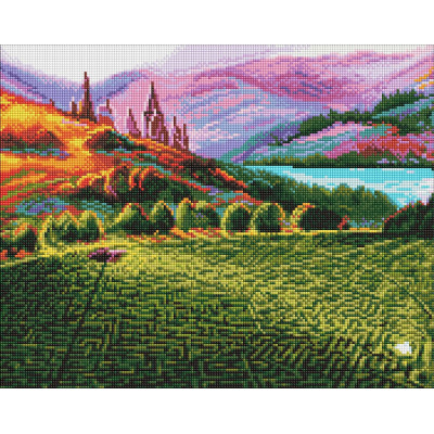 Алмазна мозаїка "Ідейка" /AMO20359/ WB "Harry Potter: Лабіринти" 40*50см