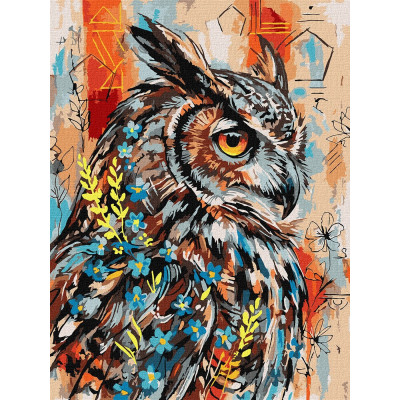 Картина за номерами "Ідейка" /KHO6958/ "Експресивна сова" 30*40см