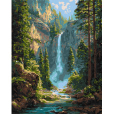 Картина за номерами "Ідейка" /KHO6453/ "Величний водоспад" 40*50см
