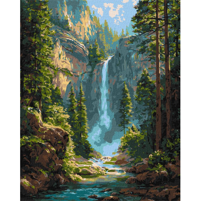 Картина за номерами "Ідейка" /KHO6453/ "Величний водоспад" 40*50см