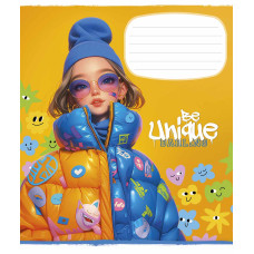 Зошит уч. "Школярик" 18арк.# /3455K/ "Be unique" виб.УФ-лак (дівчинка) (25/250)