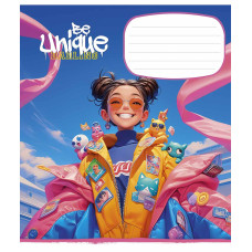Зошит уч. "Школярик" 18арк.# /3455K/ "Be unique" виб.УФ-лак (дівчинка) (25/250)