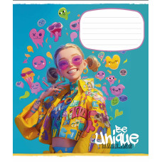Зошит уч. "Школярик" 18арк.== /3455L/ "Be unique" виб.УФ-лак (дівчинка) (25/250)