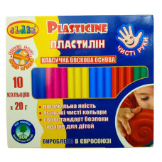 Пластилін "CLASS" "Чисті руки MAXI" 10 кол. /7645С/ восковий 200 гр.  (1/40)