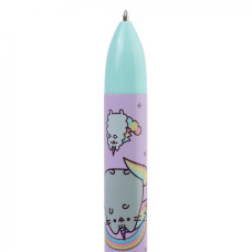 Ручка кулькова автомат "YES" /412246/ «Pusheen» 0,7мм, 6 кольорів (24/864)