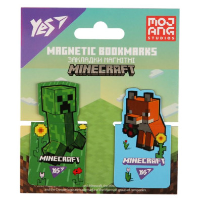 Закладка-магніт "YES" /708445/ "Minecraft.Spring", висікання, 2 шт (1/10/50)