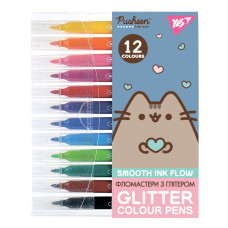 Фломастери "YES" 12 кол. /650588/ "Pusheen", гліттер (1/12/144) Фломастери "YES" 12 кол. /650588/ "Pusheen", гліттер (1/12/144)
