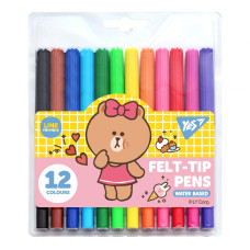Фломастери "YES" 12 кол. /650546/ "Line Friends" (1/12/192) Фломастери "YES" 12 кол. /650546/ "Line Friends" (1/12/192)