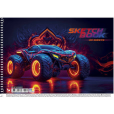 Альбом для малювання "Школярик" А4/30арк./PB-SC-030-8032/ спіраль, 120г/м2, УФ-лак (9/63)