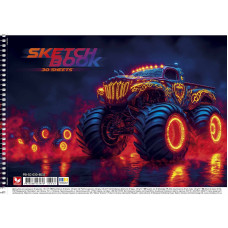 Альбом для малювання "Школярик" А4/30арк./PB-SC-030-8032/ спіраль, 120г/м2, УФ-лак (9/63)