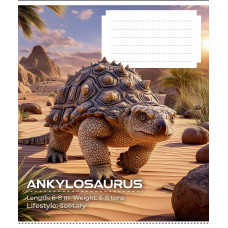 Зошит уч. "Школярик" 12арк.# /3753K/ Dinosaurs ВД-лак (хлопчик) (30/300)