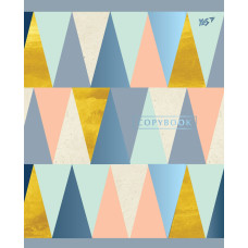 Зошит уч. "YES" 24арк.# /763251/ мат. ламінація + фольга синя + УФ-виб. Abstract (10/160)