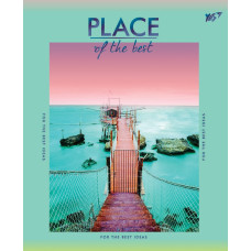 Зошит уч. "YES" 24арк.# /763256/ мат. ламінація + фольга синя + УФ-виб. Place of the best (10/160)
