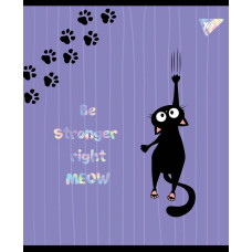 Зошит уч. "YES" 18арк.# /765189/ "Playful kitties" софт-тач+фольга срібло голограф. (10/200)