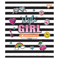 Зошит уч. "YES" 24арк.# /764304/ "STYLE GIRL" мат. ВДЛ+софт-тач+глітер (10/160)