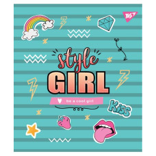 Зошит уч. "YES" 24арк.# /764304/ "STYLE GIRL" мат. ВДЛ+софт-тач+глітер (10/160)