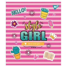 Зошит уч. "YES" 24арк.# /764304/ "STYLE GIRL" мат. ВДЛ+софт-тач+глітер (10/160)