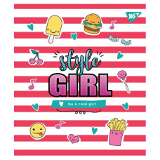 Зошит уч. "YES" 24арк.# /764304/ "STYLE GIRL" мат. ВДЛ+софт-тач+глітер (10/160)