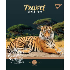Зошит уч. "YES" 24арк.# /764308/ "WILD ANIMALS" мат. ВДЛ+фольга золото+софт-тач+УФ-виб. (10/160)