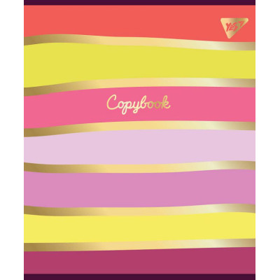 Зошит уч. "YES" 24арк.# /765222/ "Be luxurious" софт-тач+фольга золото (10/160)
