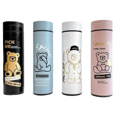 Пляшка-термос для води "JO" /BWW107/ "Bear" 500ml, подвійна стінка, LED, мікс