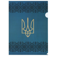 Папка-куток А4 "BuroMAX" /BM.3971-68/ UKRAINE DECOR, вишиванка синя (12/480)