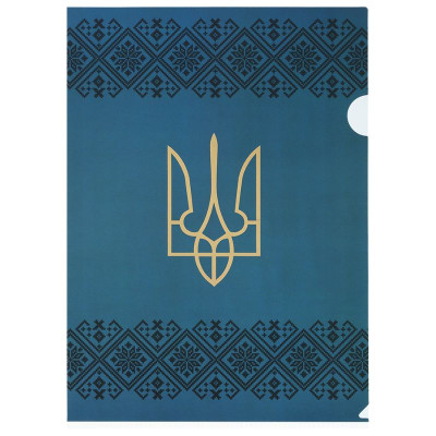 Папка-куток А4 "BuroMAX" /BM.3971-68/ UKRAINE DECOR, вишиванка синя (12/480)