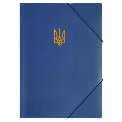 Папка на гумках А4 "BuroMAX" /BM.3972-03/ UKRAINE, темно-синя (1/12/180)