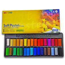 Пастель суха проф. 1/2 м'яка "Mungyo" /MPS-32/ 32 кол. "Soft Pastel" квадр./015/