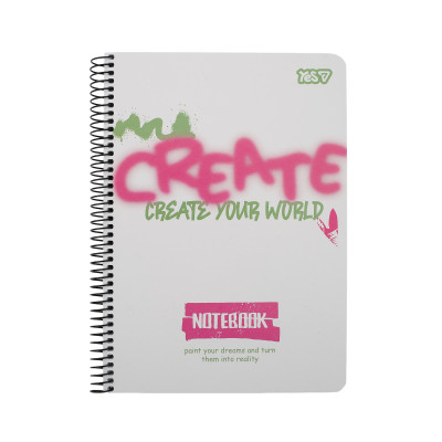 Блокнот А5/80 # спіраль "YES" /152307/ "Create" (1/60)