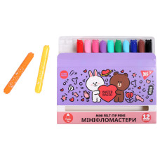 Фломастери "YES" 12 кол. /650594/ "Line Friends" Mini (1/10/90)