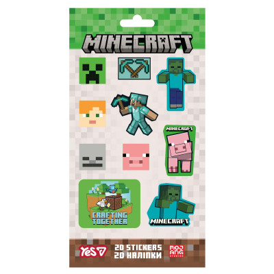 Наліпка "YES" /708529/ 2D "Minecraft" (1/10/100)