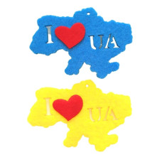 Заготовка "Діамантові ручки" /120759/ "Мапа України "I love UA", 8,5 см, 12 шт в упак Заготовка "Діамантові ручки" /120759/ "Мапа України "I love UA", 8,5 см, 12 шт в упак