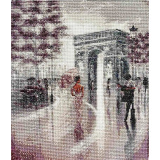 Алмазна мозаїка "Go to art" /178344/ "Площа Зірки. Париж" 40*50см на підрамнику