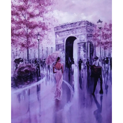 Алмазна мозаїка "Go to art" /178344/ "Площа Зірки. Париж" 40*50см на підрамнику