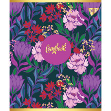 Зошит уч. "YES" 48арк.# /764362/ "FLOWER" мат. ВДЛ+софт-тач+фольга золото (5/100)