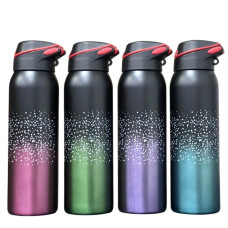 Пляшка-термос для води "JO" /0151/ "Snow" 500ml, з петлею і соломинкою, подвійна стінка, мікс Пляшка-термос для води "JO" /0151/ "Snow" 500ml, з петлею і соломинкою, подвійна стінка, мікс