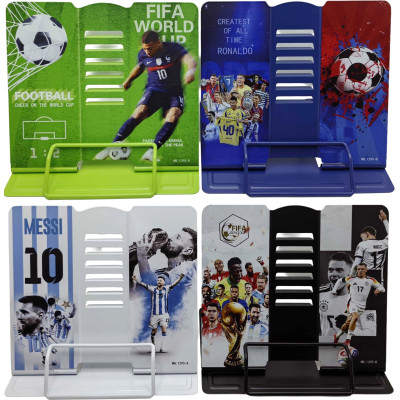 Підставка для книжок металева /MQ-1295/ "Футбол football" А5 21*16,9*19см, 4 диз. (1/12/48)