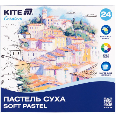 Пастель суха "KITE" /K-201-24/ 24 кол. "Creative" (1/12/48)