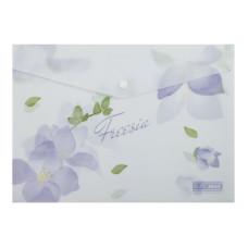 Папка-конверт на кнопці А4 "BuroMAX" /BM.3943-26/ матов.пластик, ARABESKI, бузковий (12/360)