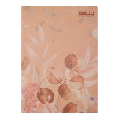 Папка-куток А4 "BuroMAX" /BM.3854-46/ матов.пластик, ARABESKI, персиковий (12/480)