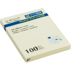Папір з клейким шаром "BuroMAX" 76*102 /ВМ 2313-01/ 100арк. жовта (12/144) Папір з клейким шаром "BuroMAX" 76*102 /ВМ 2313-01/ 100арк. жовта (12/144)