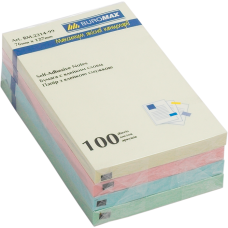 Папір з клейким шаром "BuroMAX" 76*127 /ВМ 2314-99/ 100арк. кольор./ас. (12/144) Папір з клейким шаром "BuroMAX" 76*127 /ВМ 2314-99/ 100арк. кольор./ас. (12/144)
