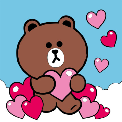Картина за номерами "SANTI" /955037/ "Line Friends. Браун та серденько", 25*25см, LED підсвітка