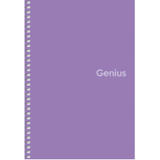 Блокнот "Genius" спіраль /A5-080-6806K/ ##, пластик 0,5 мм, 70 г/м2, заокруглені кути (4/80)