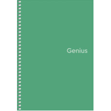 Блокнот "Genius" спіраль /A5-080-6806K/ ##, пластик 0,5 мм, 70 г/м2, заокруглені кути (4/80)